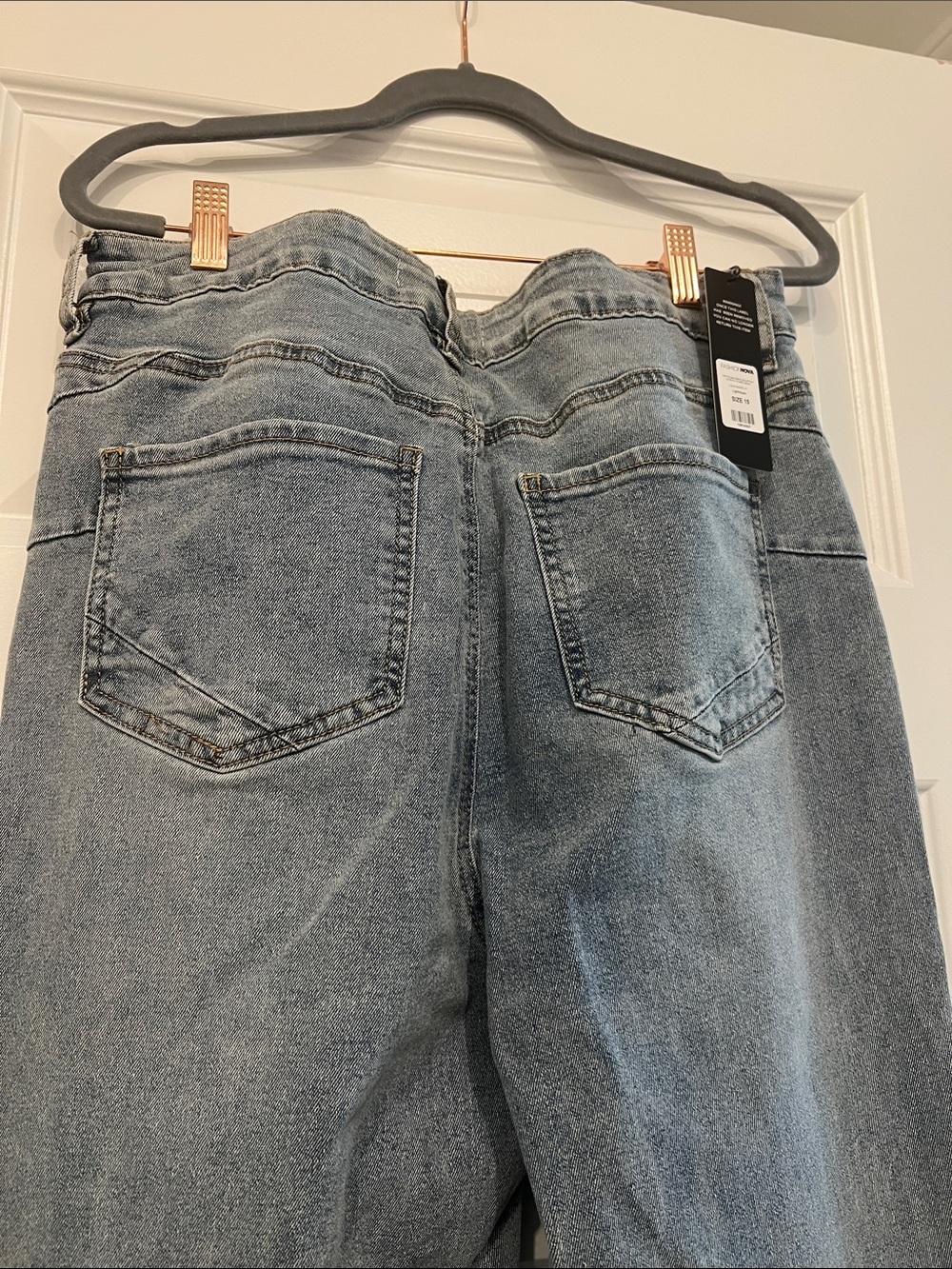 Fashion Nova brand new Light Wash Blue High-Rise Flare Jeans - Picture 7 of 13